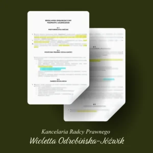 wzór - regulamin organizacyjny podmiotu leczniczego